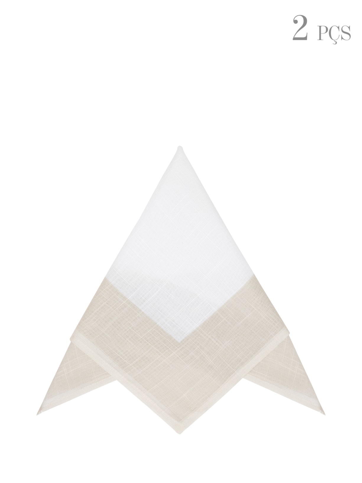 Kit de Guardanapo de Linho 02 Peças Off White '2Home