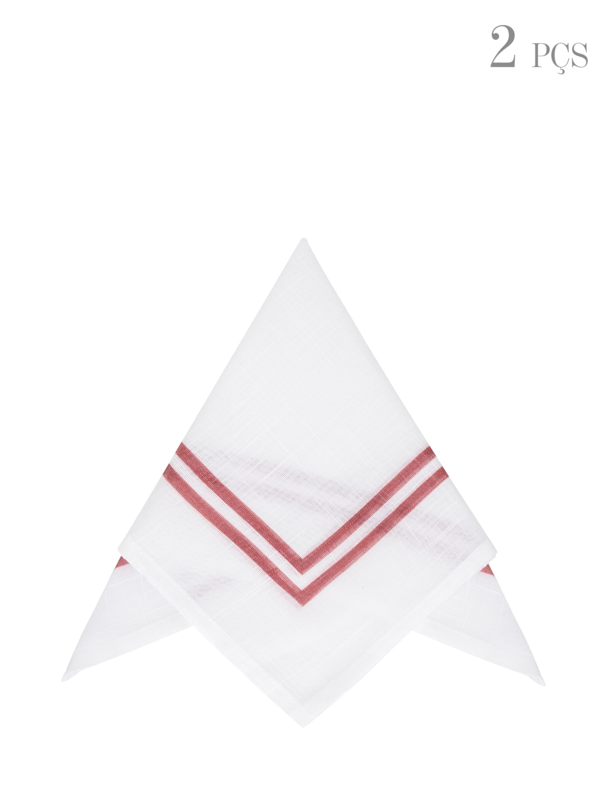 Kit de Guardanapo de Linho 02 Peças - Vermelho