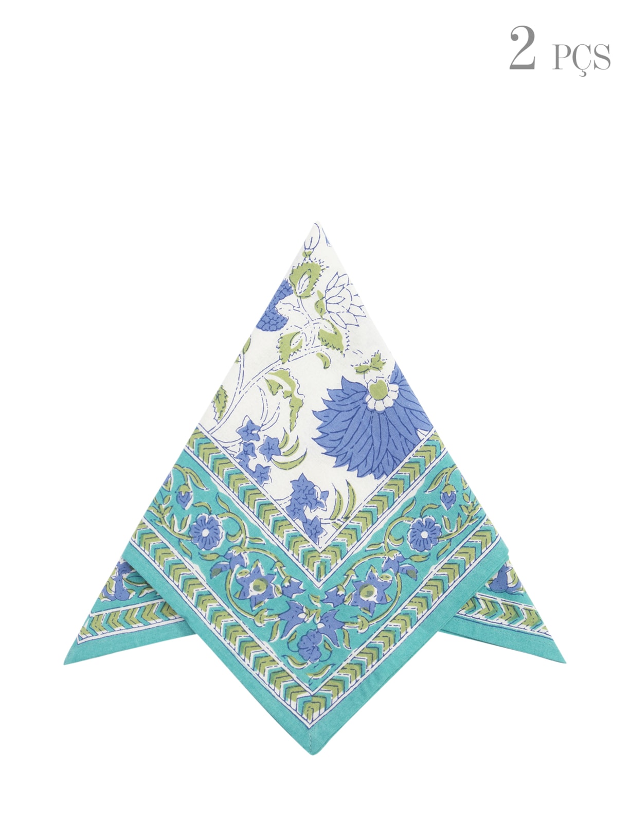 Kit De Guardanapo Estampado Andria Set 2 Unidades - Azul