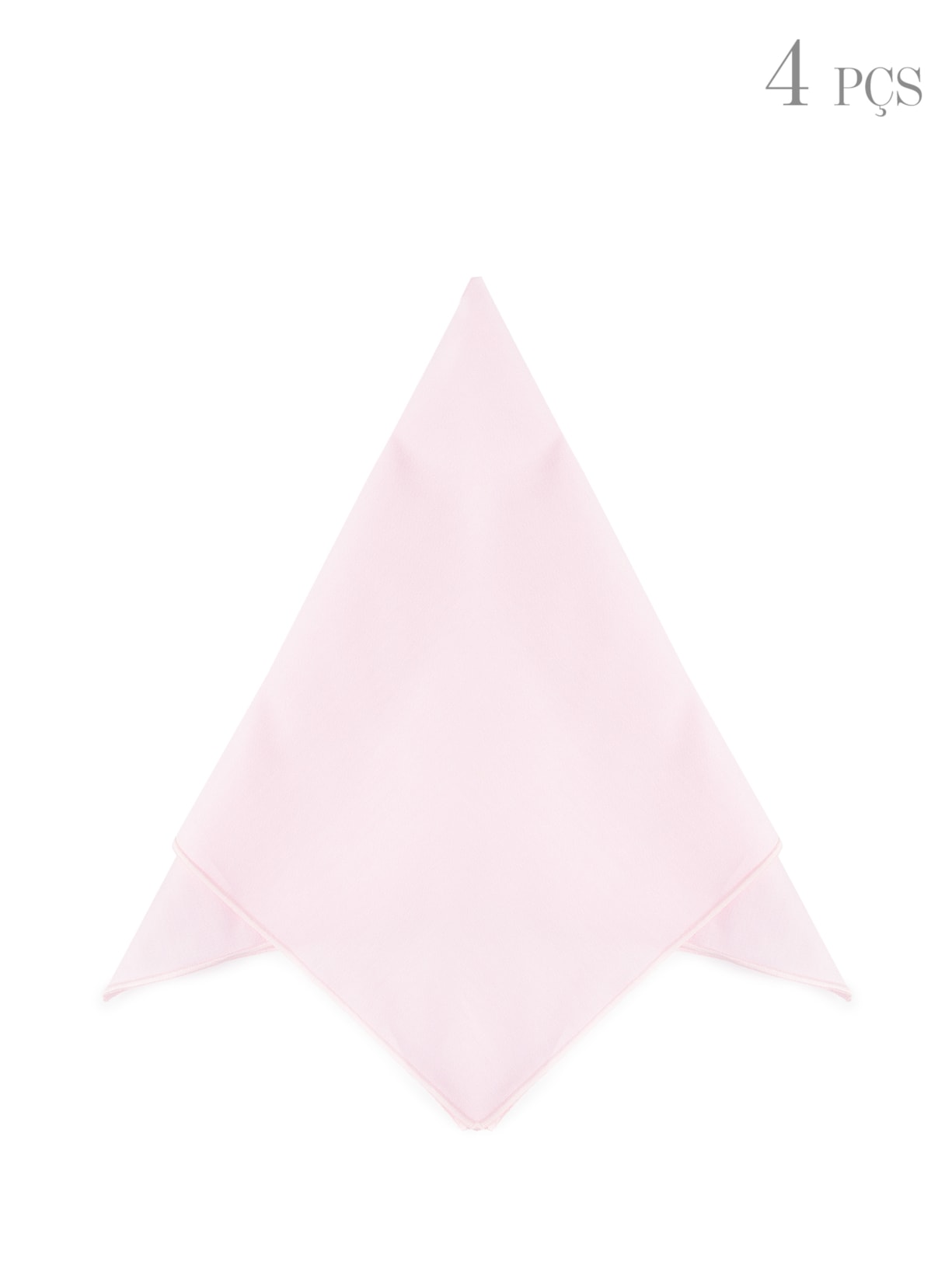 Kit De Guardanapos Com Friso 4 Peças - Rosa