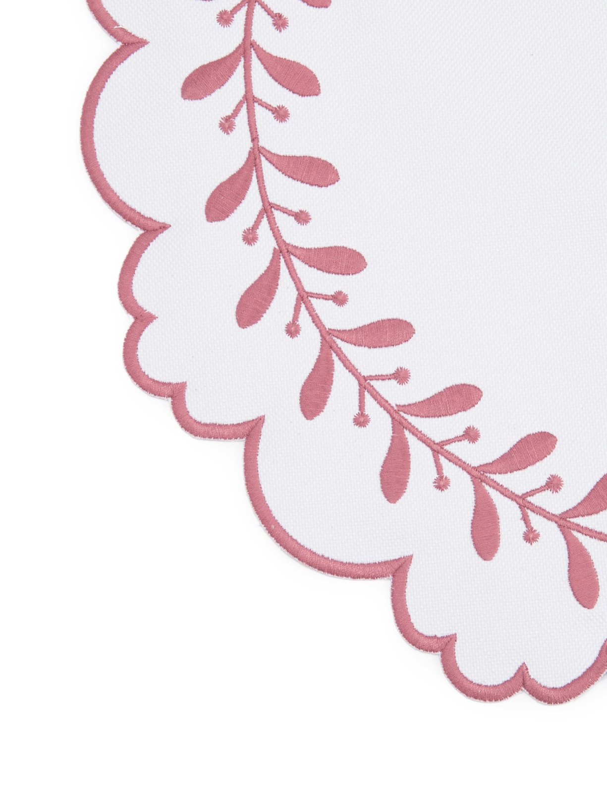 Kit De Lugar Americano Catarina Bordado Rosa Antigo 4 Peças Rosa Suva Collections