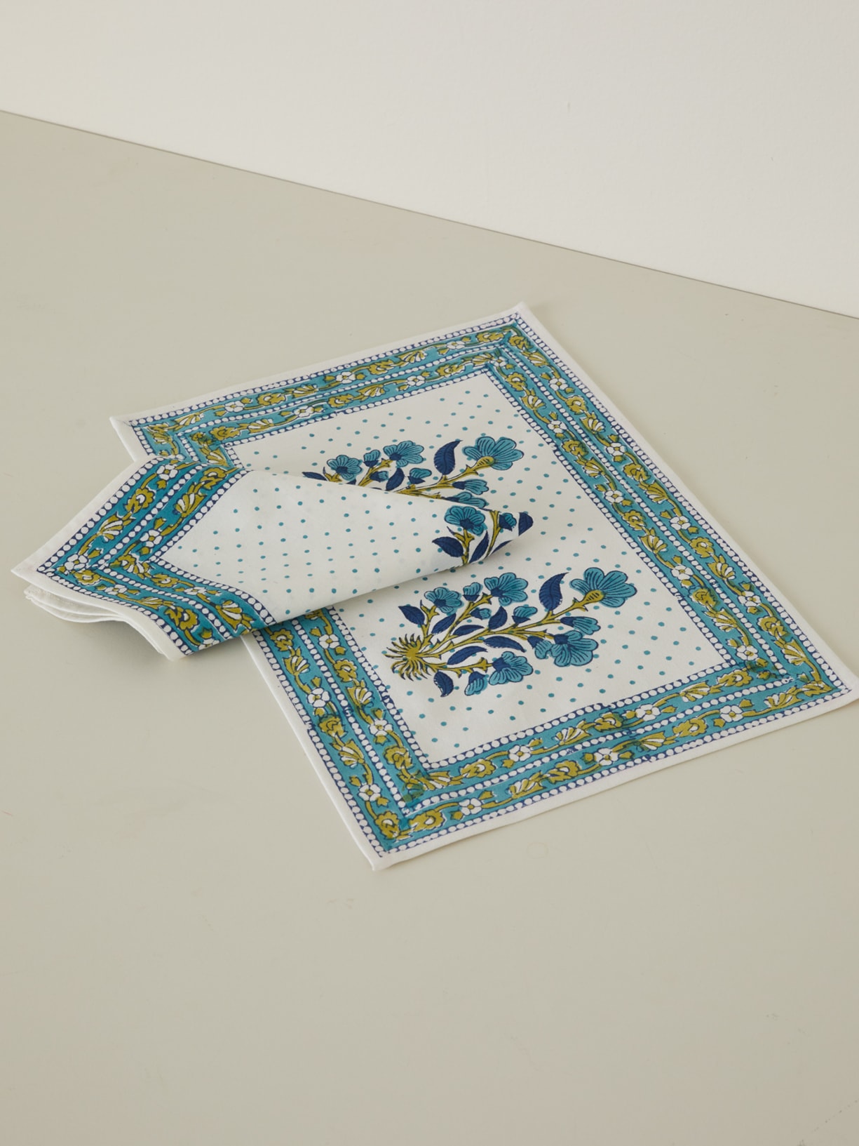 Kit De Lugar Americano E Guardanapo Estampados Kanpur Set 2 Unidades Off White Souq