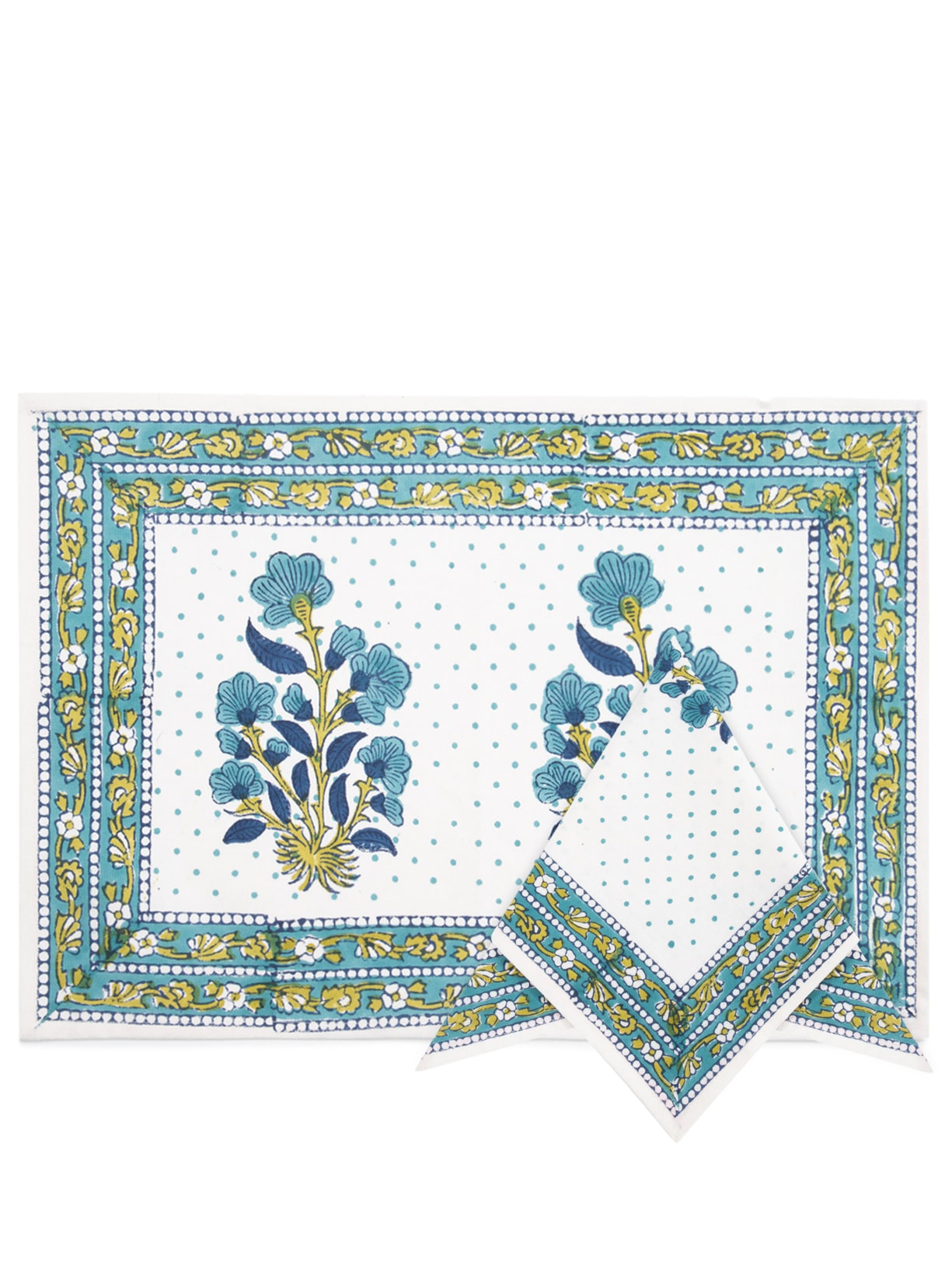 Kit De Lugar Americano E Guardanapo Estampados Kanpur Set 2 Unidades Off White Souq