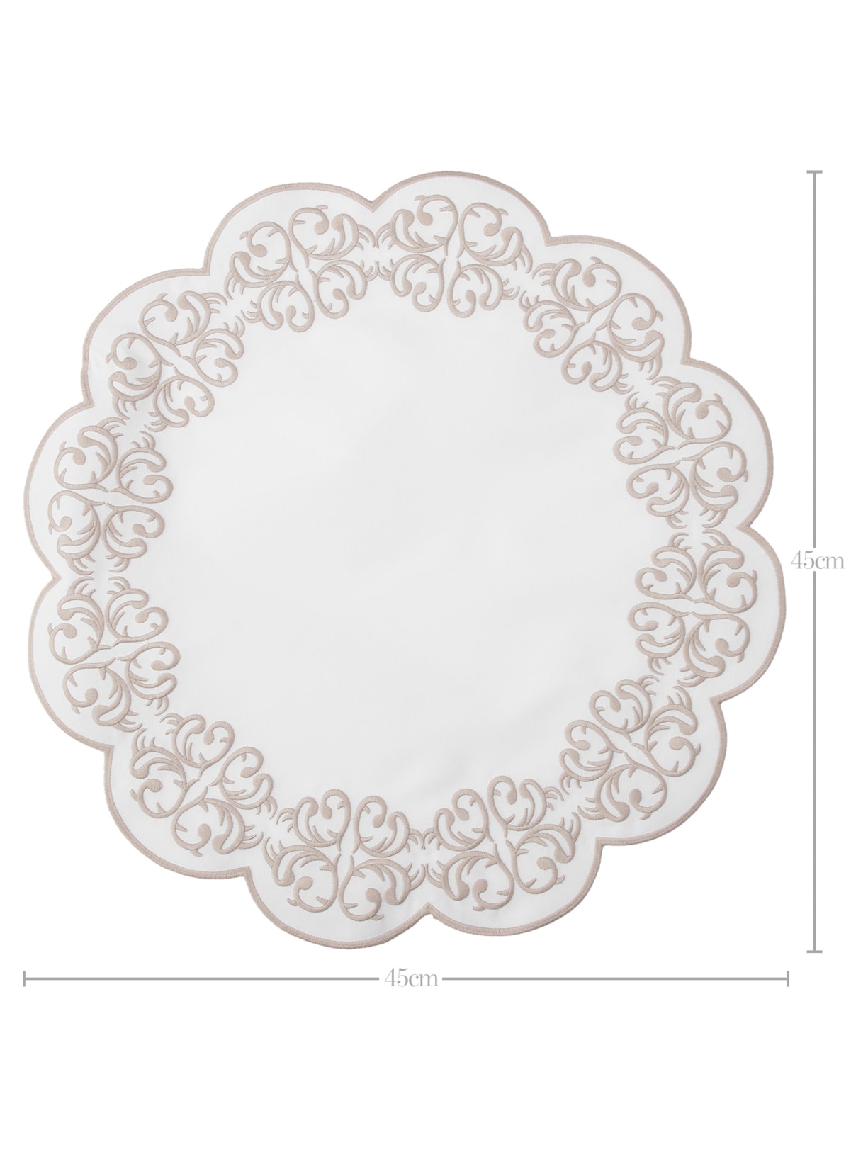 Kit De Lugar Americano Impermeável Guirlanda 4 Peças Bege Fine Prints