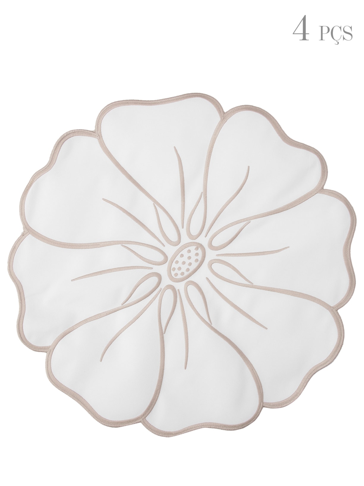 Kit De Lugar Americano Impermeável Lica 4 Peças - Branco