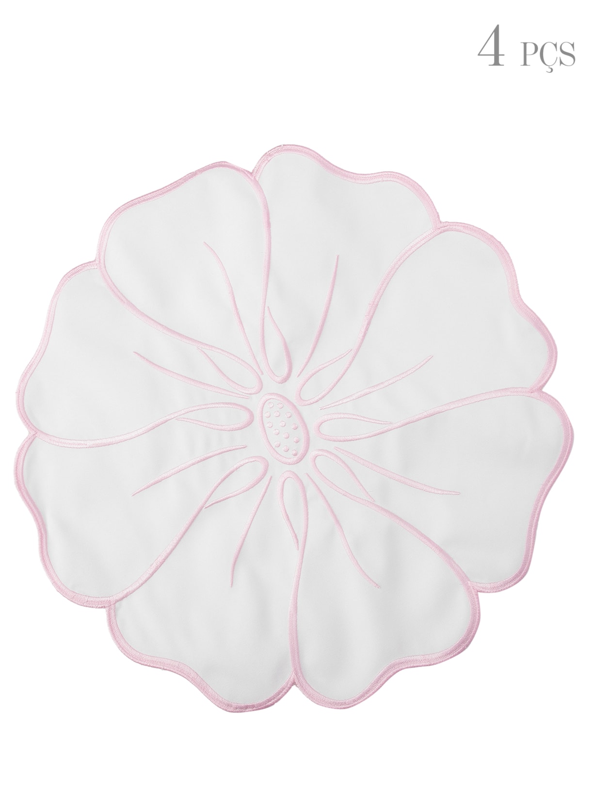 Kit De Lugar Americano Impermeável Lica 4 Peças - Rosa