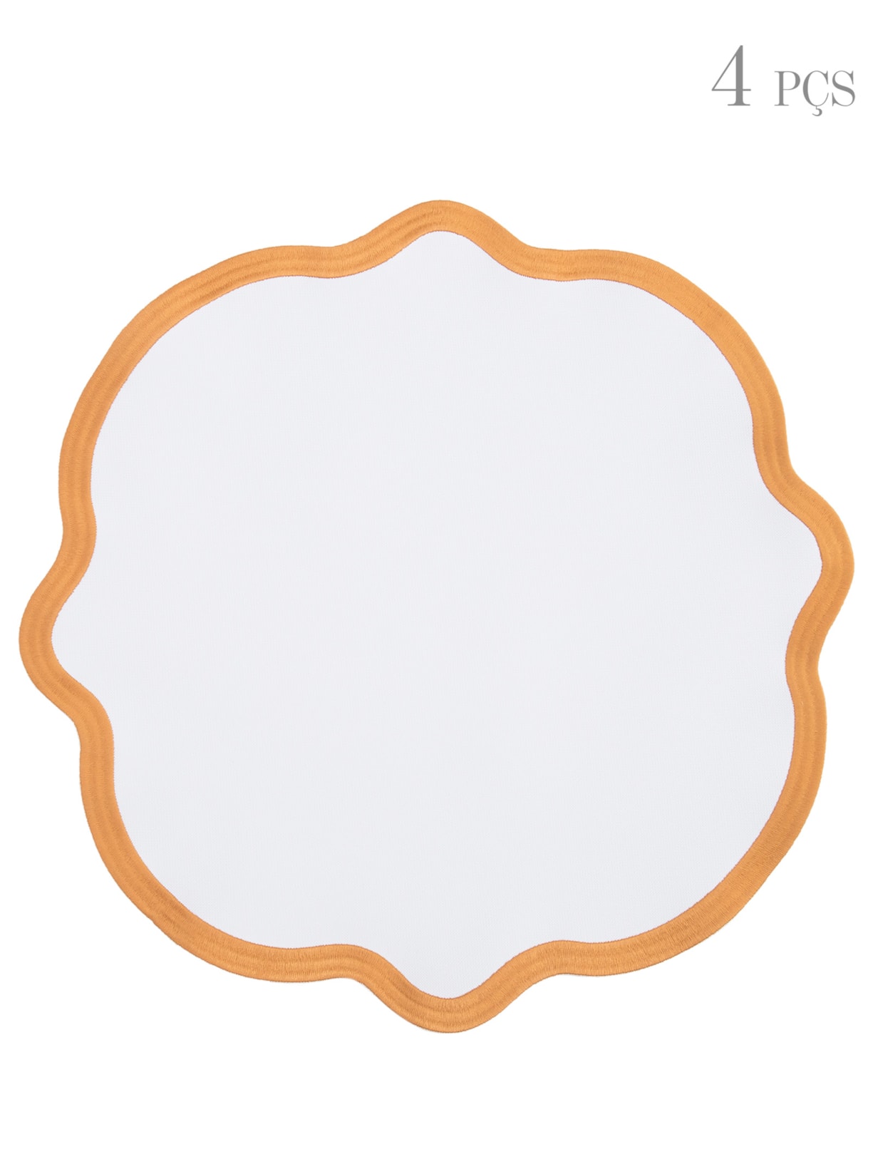 Kit De Lugar Americano Marina 4 Peças - Laranja