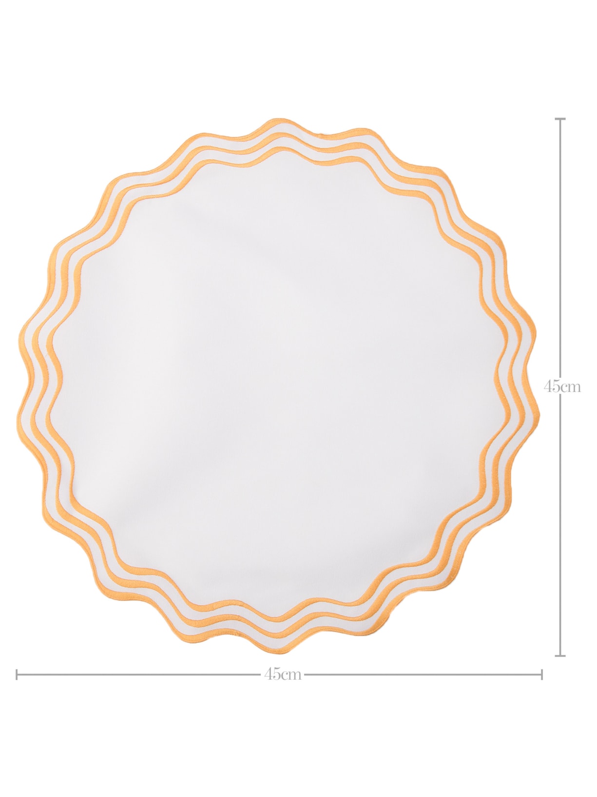 Kit De Lugar Jogo Americano Impermeável Mare 4 Peças Amarelo Fine Prints