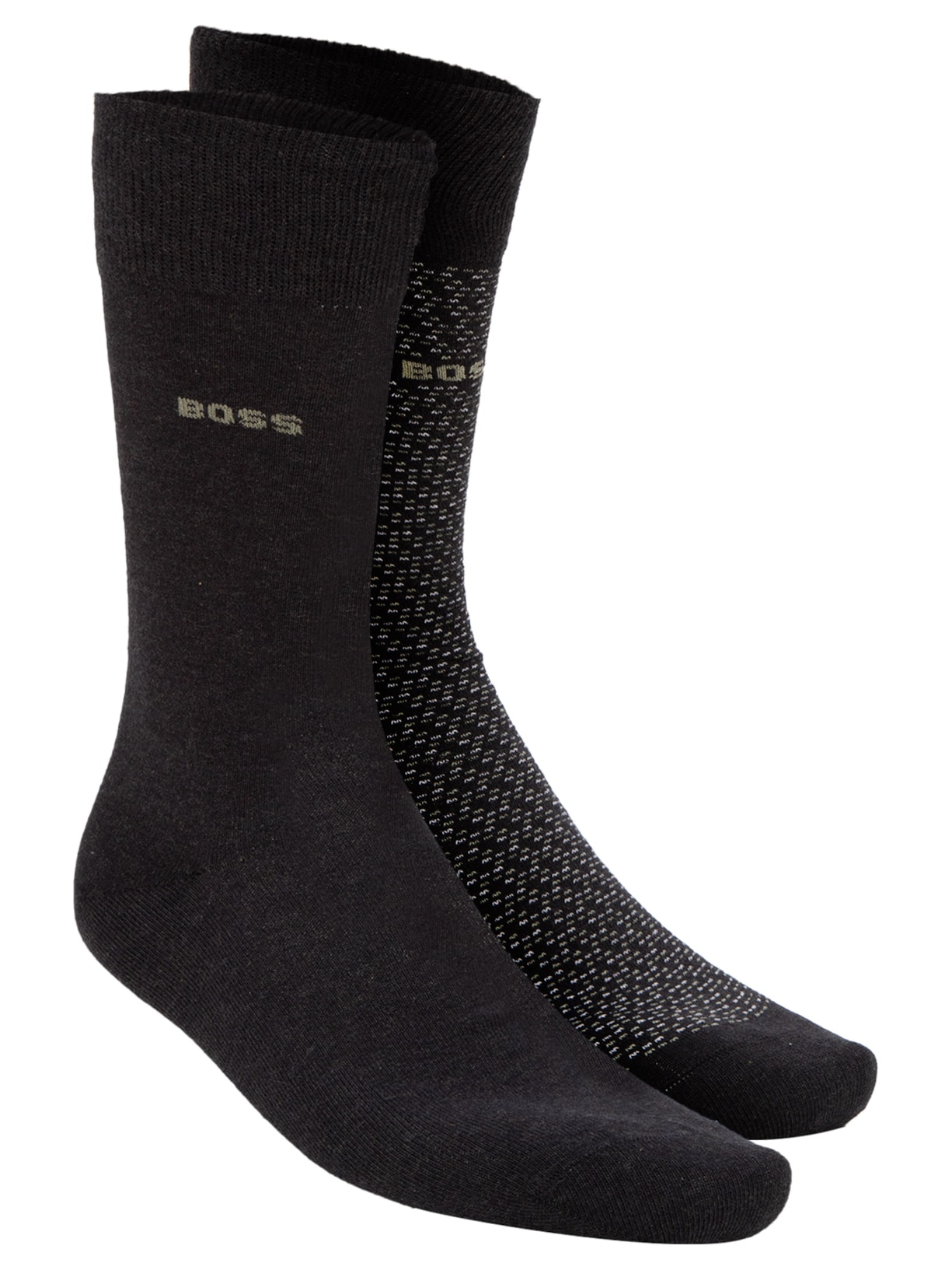 Kit De Meia 2 Pares Rs Minipattern Preto Boss