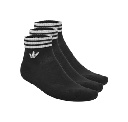 Kit De Meia Feminina Ank Sck 3 Peças - Preto