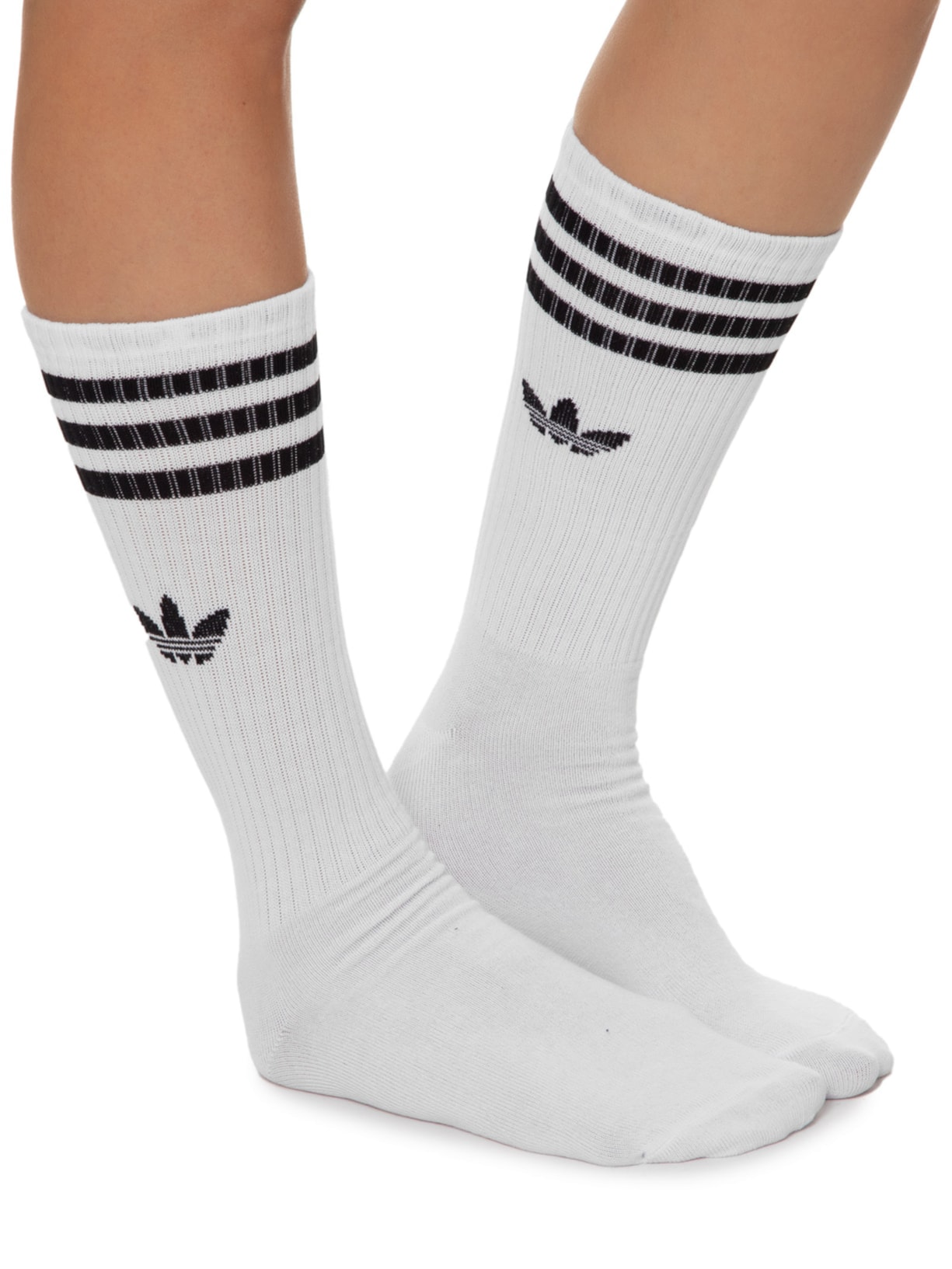 Kit De Meia Feminina Crew Solid Branco Adidas Originals