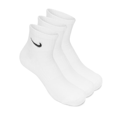 Kit De Meia Feminina Everyday Cush Ankle 3 Pares - Branco