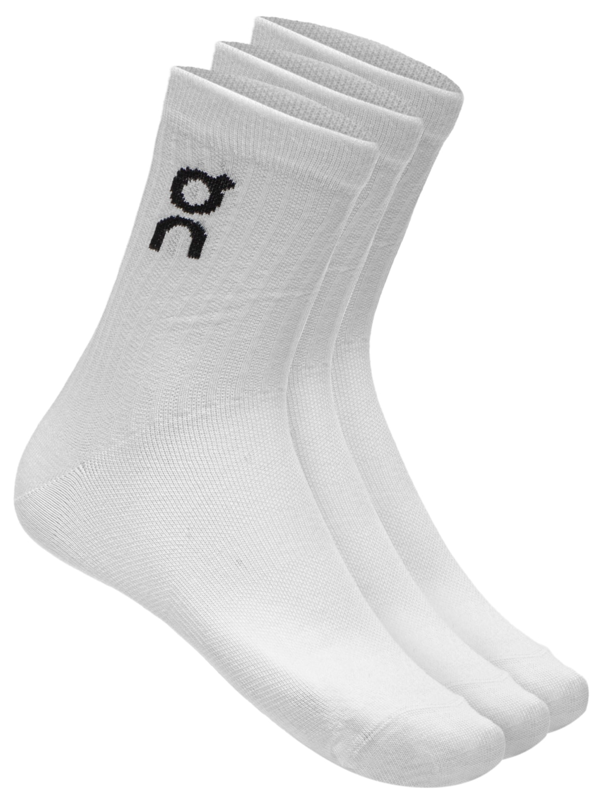 Kit De Meia Feminina Logo High 3 Peças Branco On Running