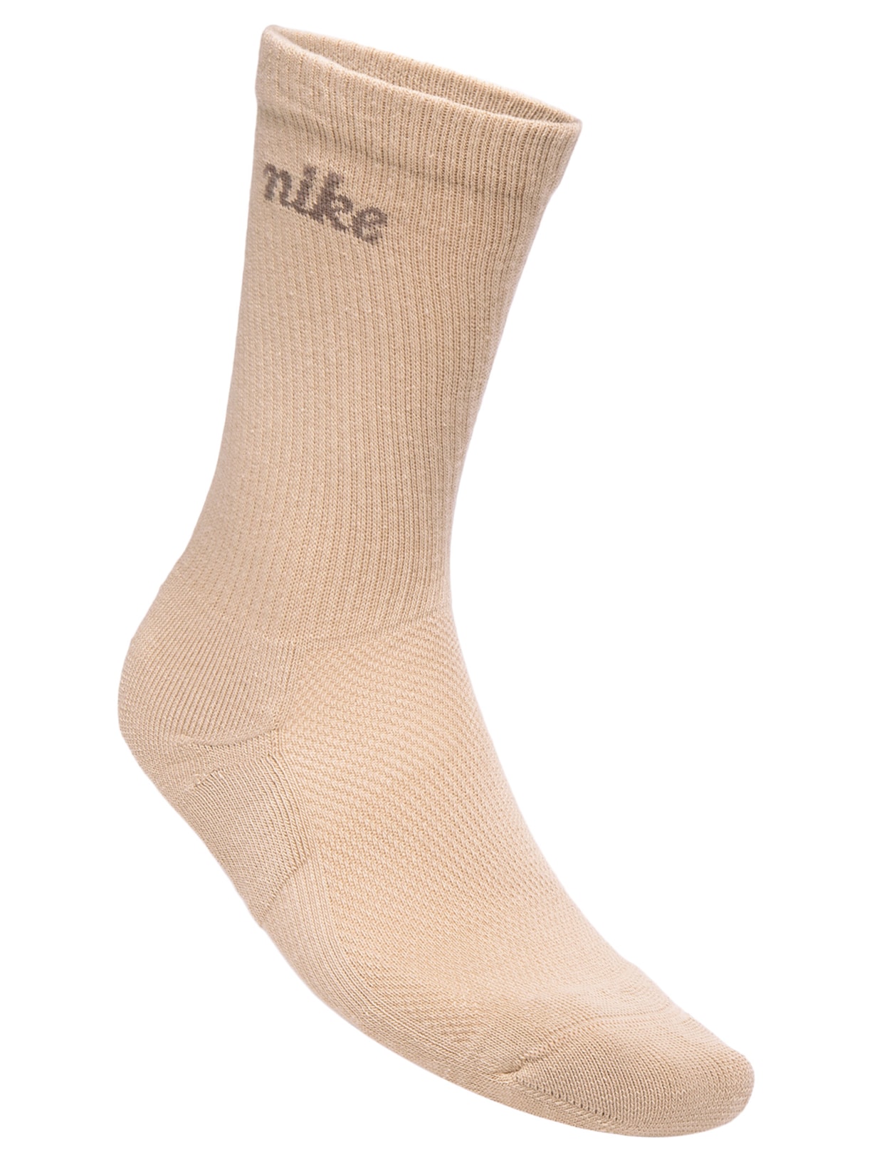 Kit De Meia Feminino 3 Pares Crew Bege Nike