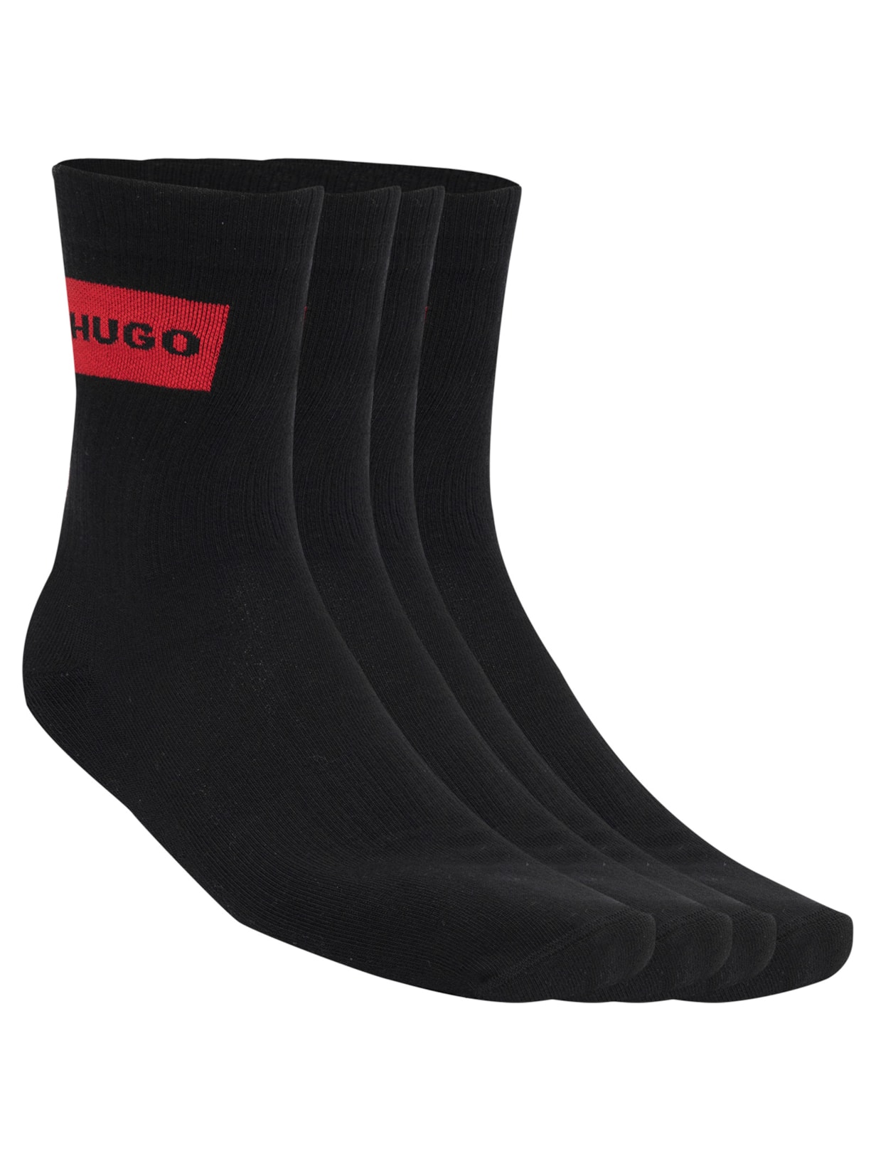 Kit De Meia Masculina 2 Pares Rib Label - Preto