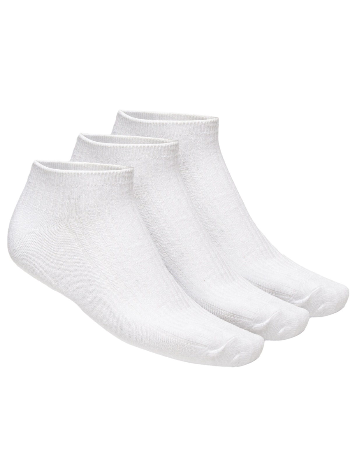 Kit De Meia Masculina Cano Baixo 3 Peças Branco Basiq Men