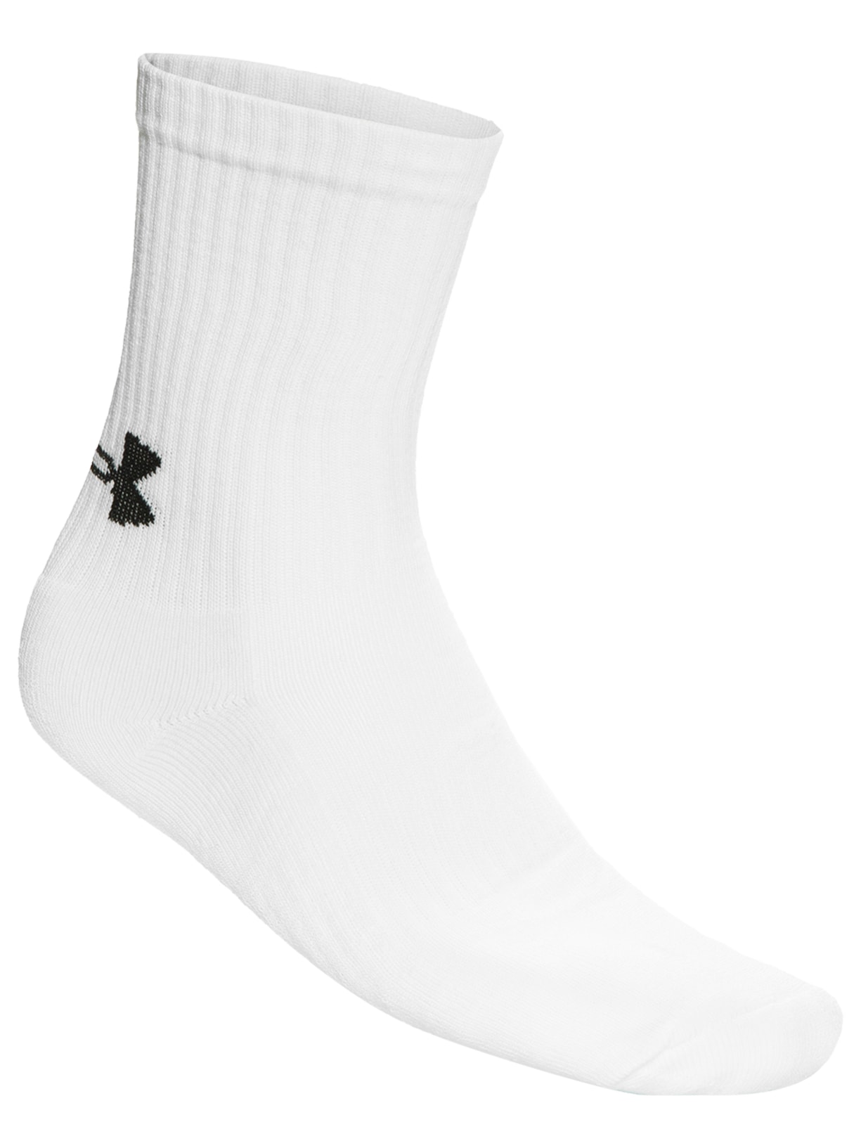Kit De Meia Masculina Core Cotton Crew 3 Peças Branco Under Armour
