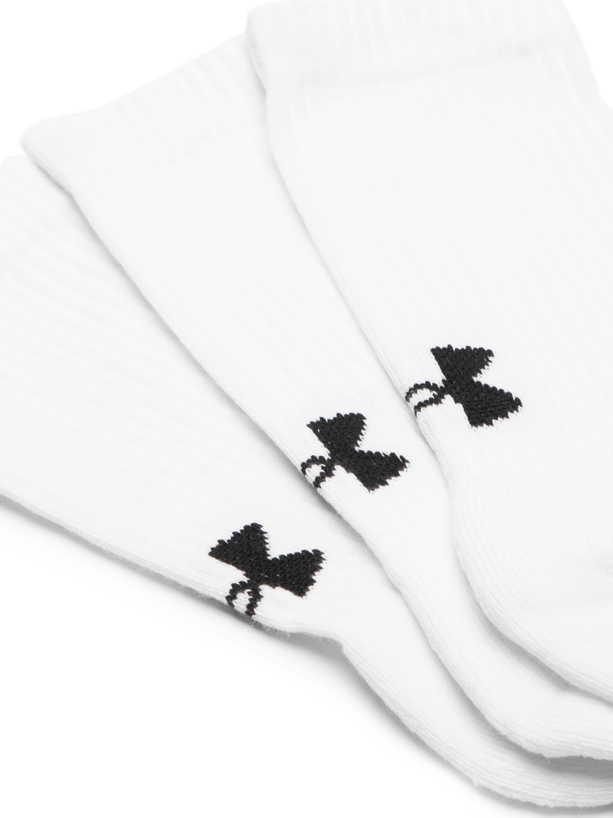 Kit De Meia Masculina Core Cotton Crew 3 Peças Branco Under Armour