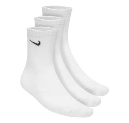 Kit De Meia Masculina Everyday Cush Crew 3 Pares - Branco