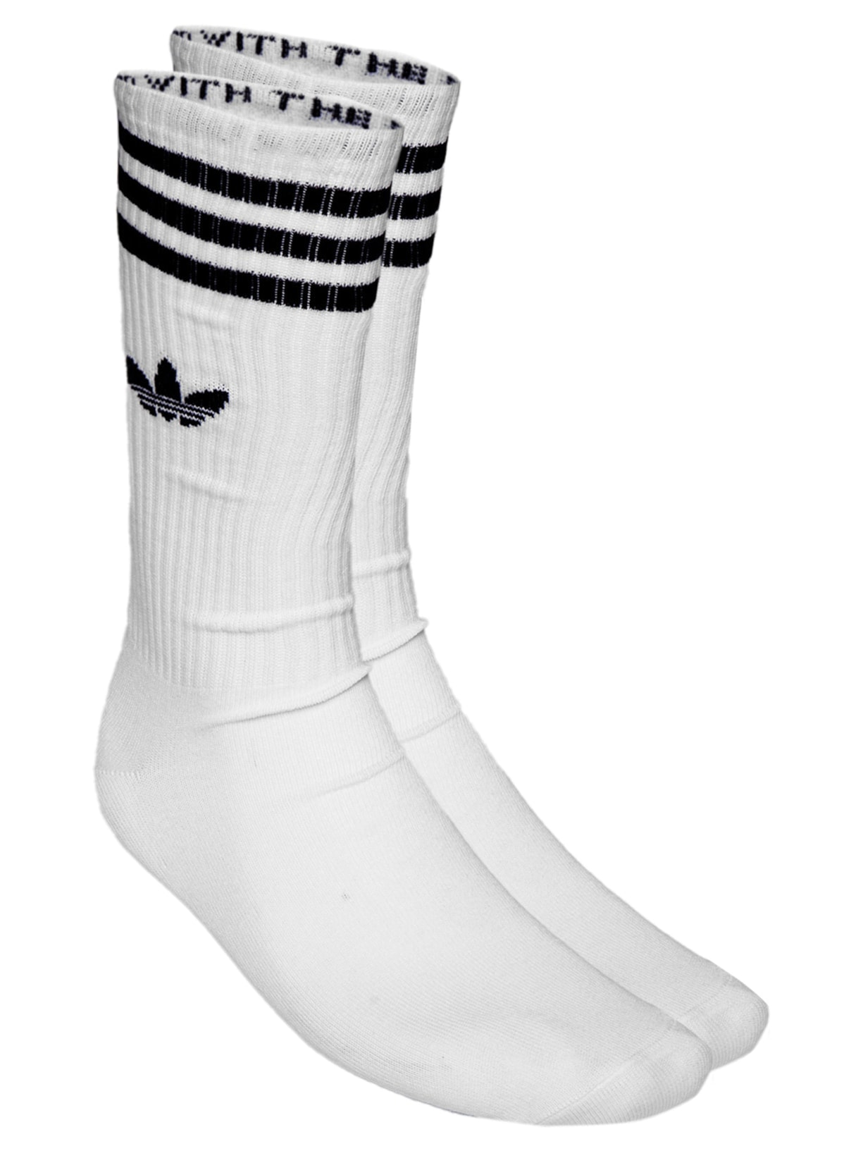 Kit De Meia Unissex Crew Solid Branco Adidas Originals