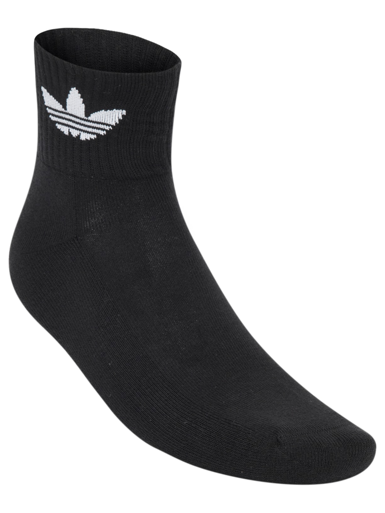 Kit De Meia Unissex Mid Ankle 3 Pares Preto Adidas Originals