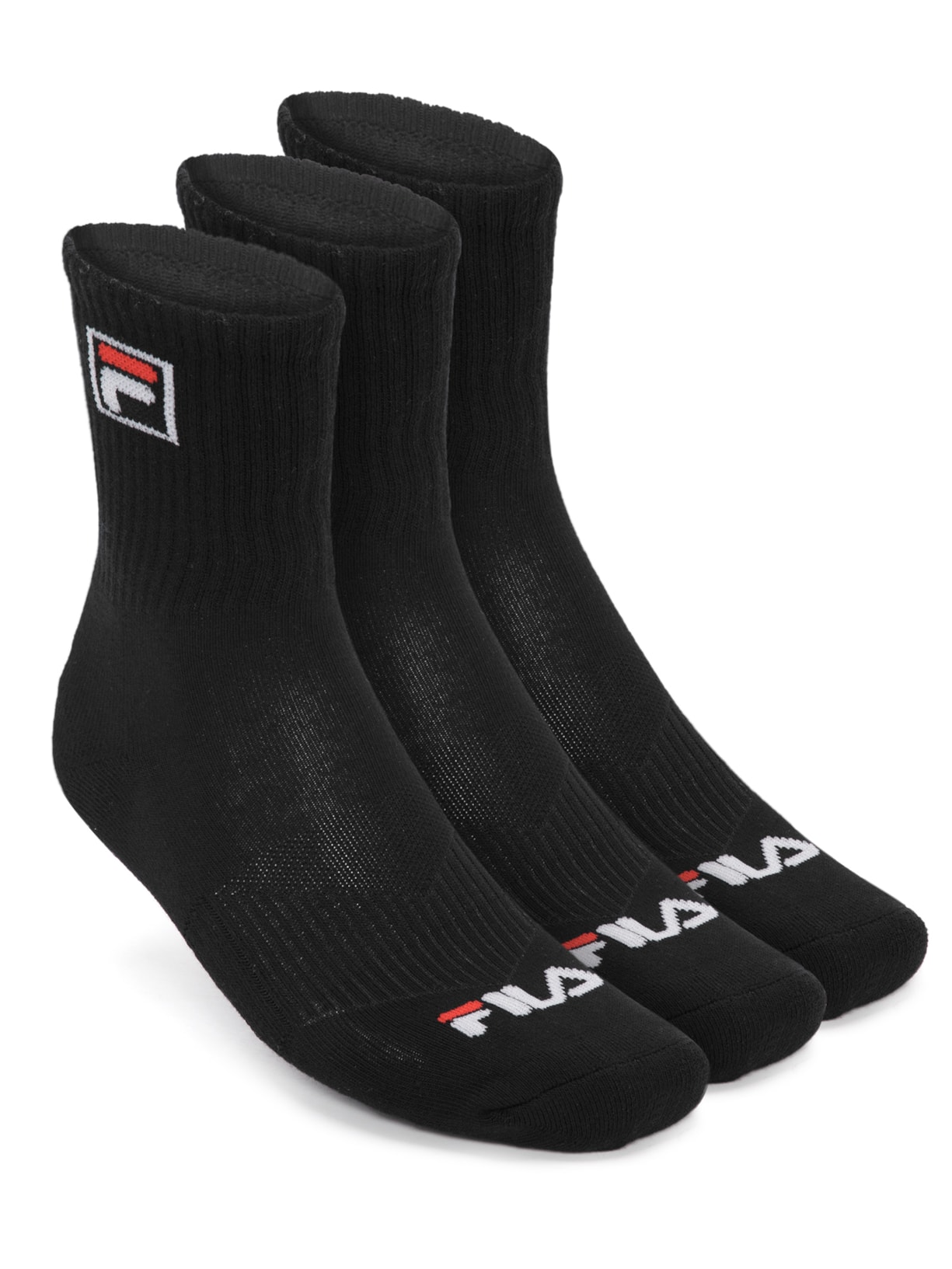 Kit De Meias Masculina Cano Alto Fbox 3 Pares - Preto