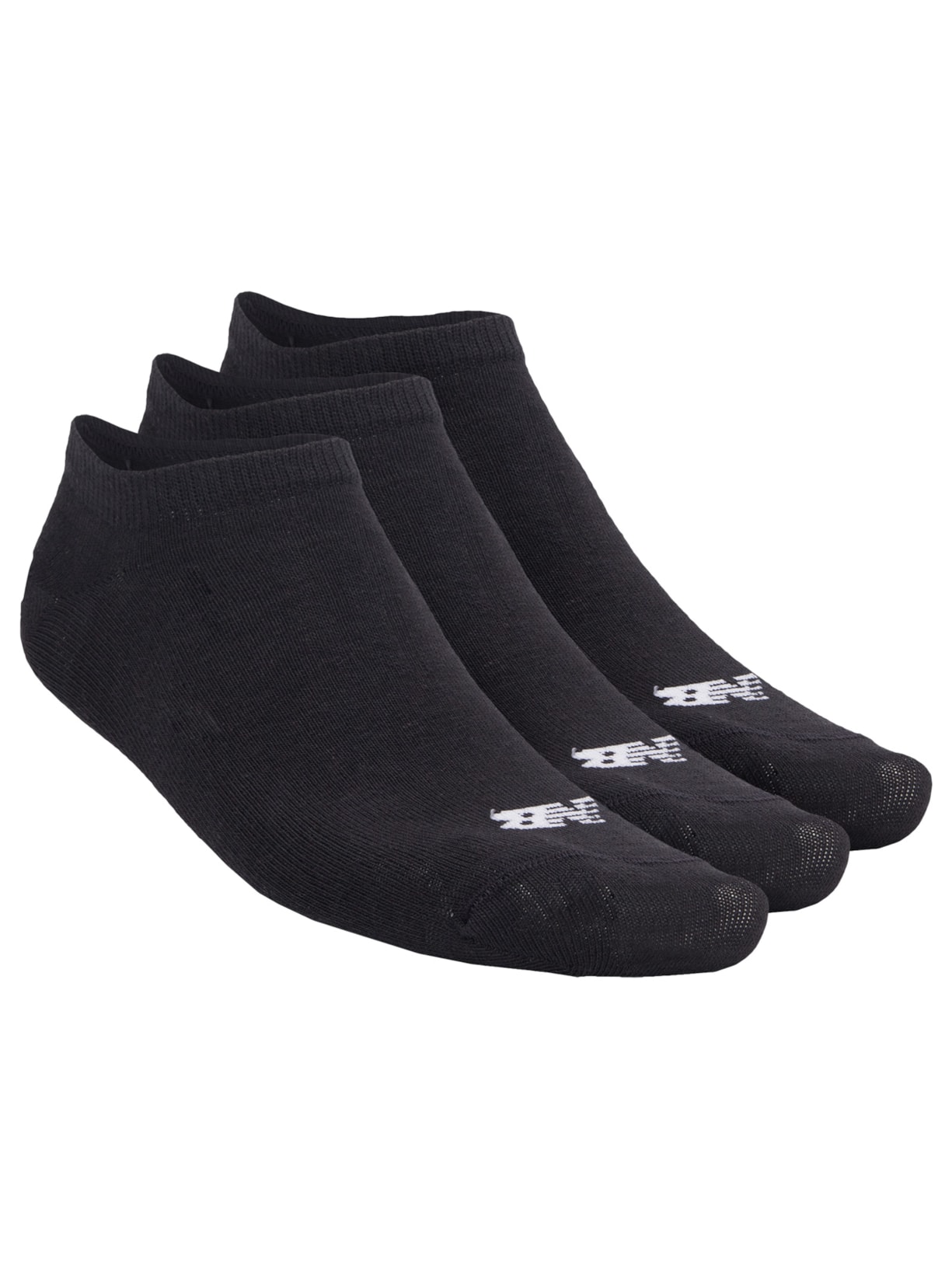 Kit De Meias Masculina De Algodão Cano Baixo 3 Pares - Preto