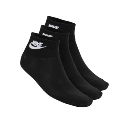 Kit De Meias Masculina Everyday Essential Ankle - Preto