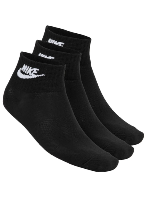 Kit De Meias Masculina Everyday Essential Ankle - Preto
