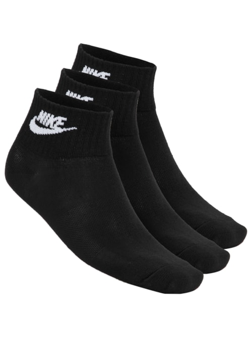 Kit De Meias Masculina Everyday Essential Ankle - Preto