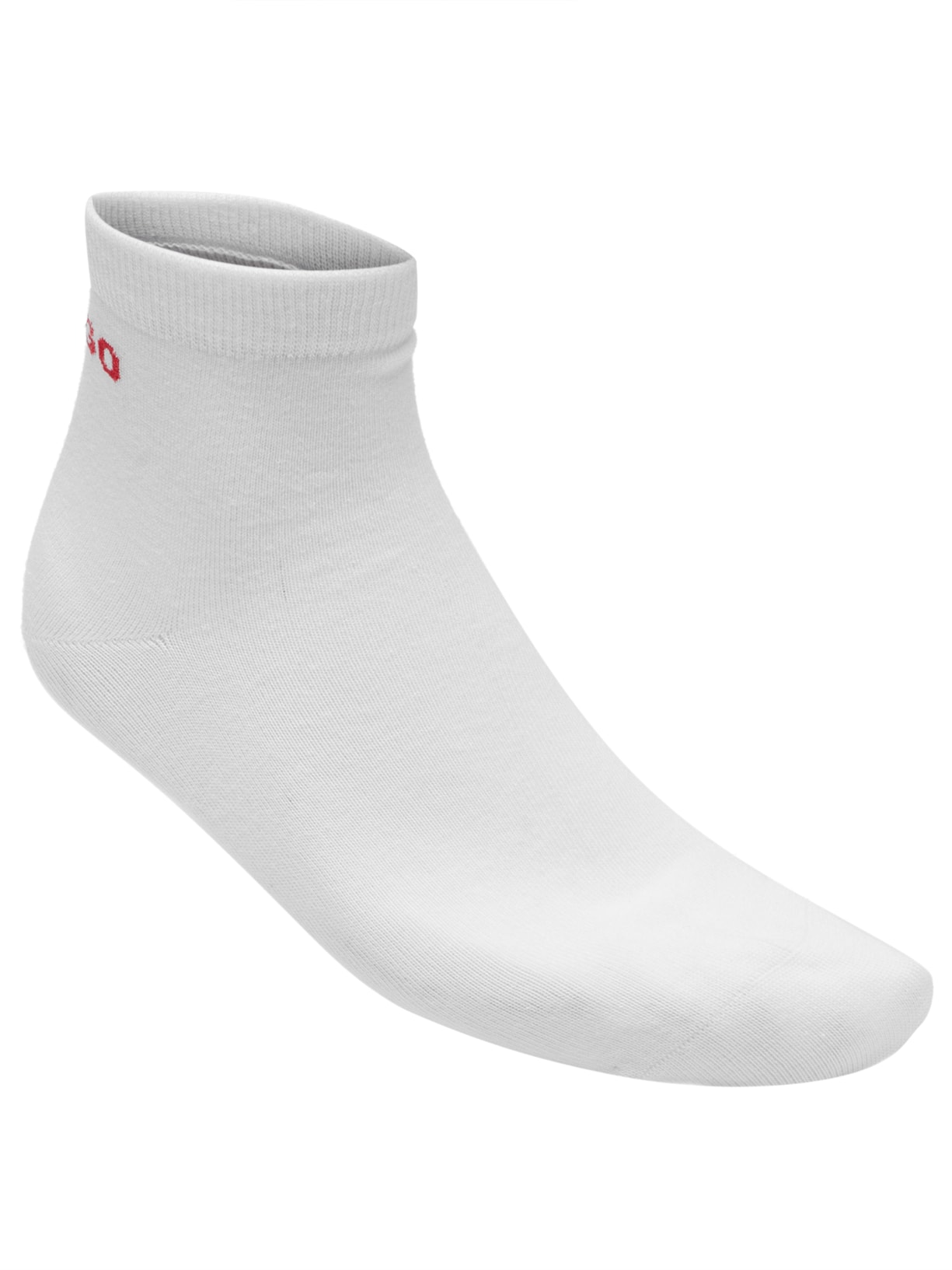 Kit De Meias Masculinas 2 Pares Logo Cano Médio Branco Hugo