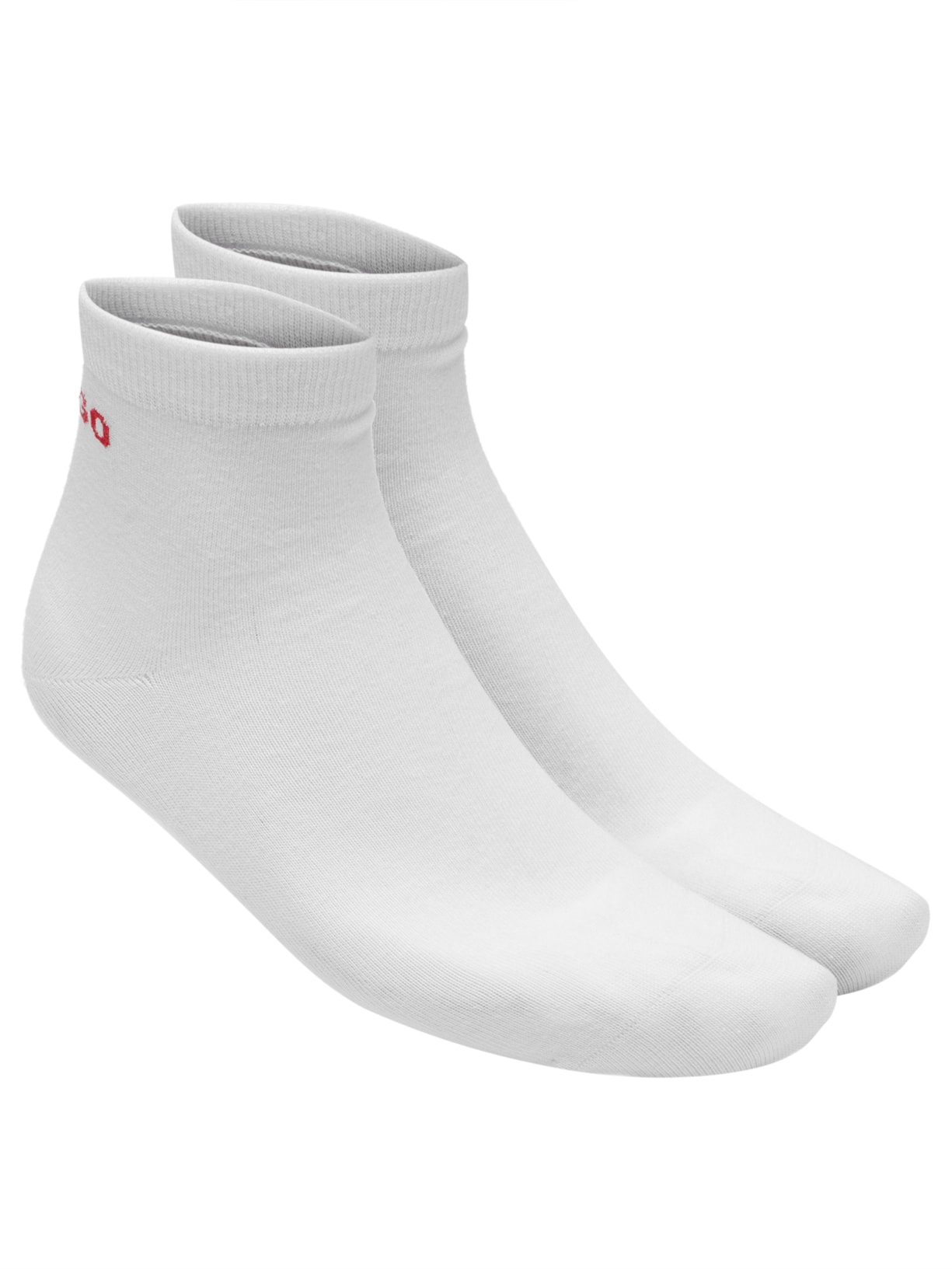 Kit De Meias Masculinas 2 Pares Logo Cano Médio Branco Hugo