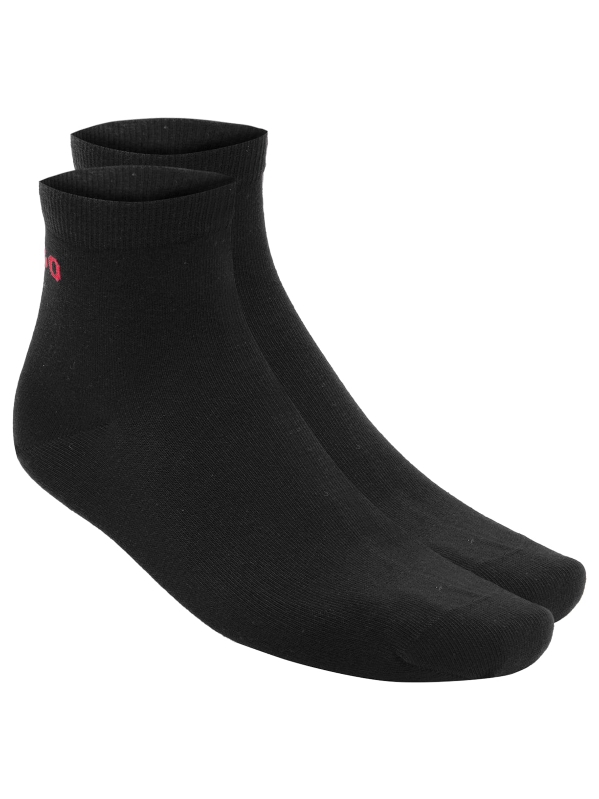 Kit De Meias Masculinas 2 Pares Logo Cano Médio - Preto