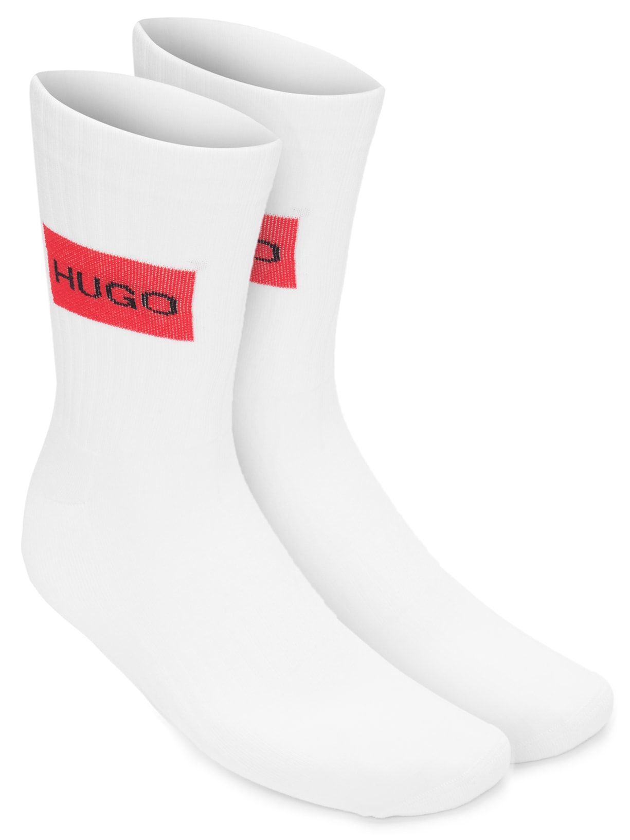 Kit De Meias Masculinas 2 Pares Rib Label - Branco