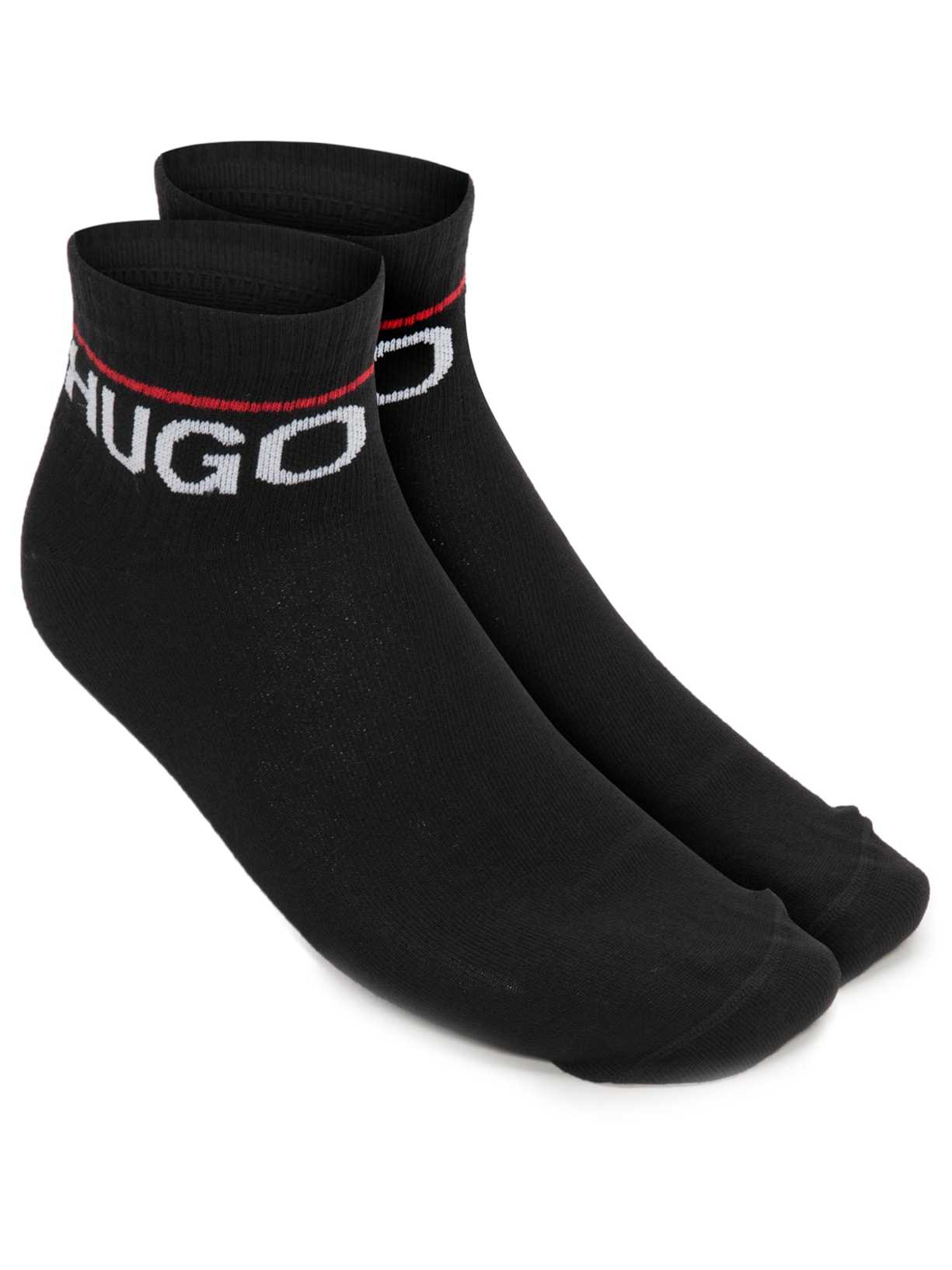 Kit de Meias Masculinas 2 pares Rib Logo - Preto