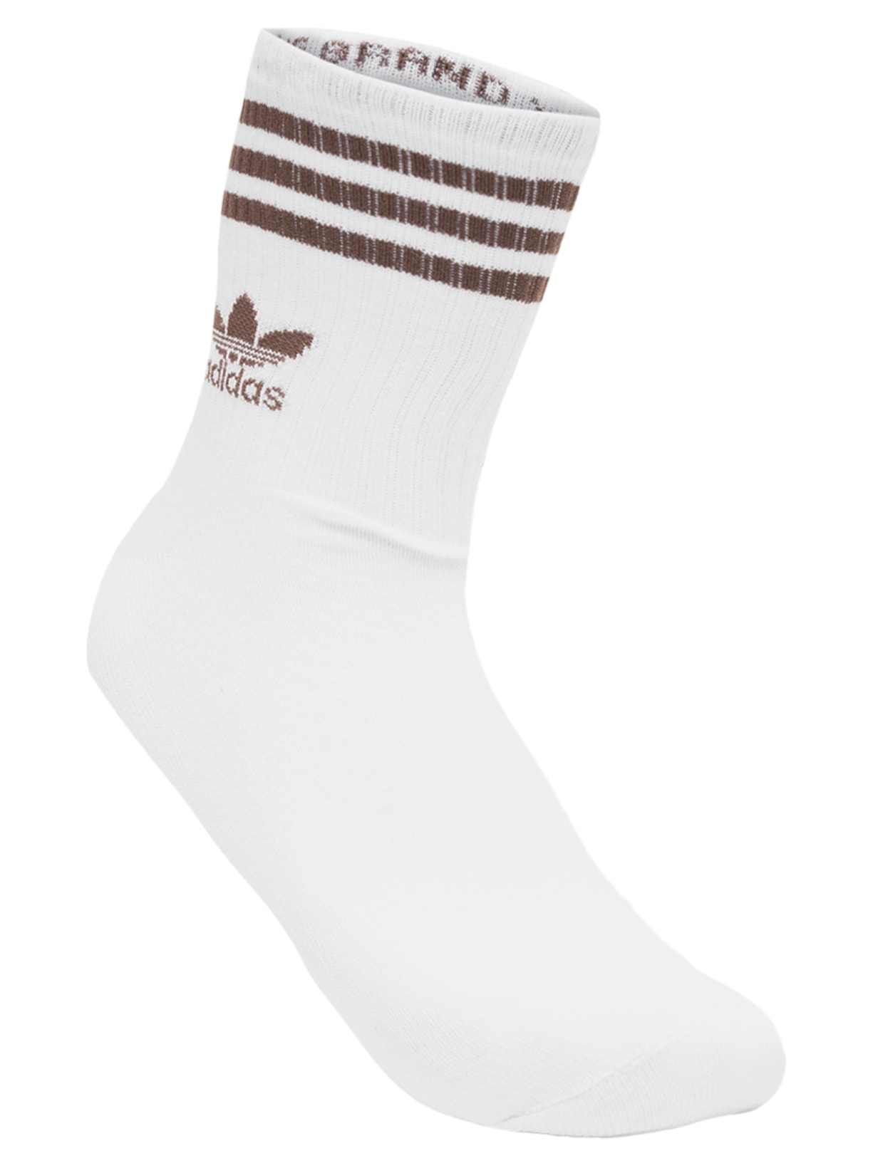 Kit De Meias Masculinas 3 Peças 3 Stripes Cano Médio 3pp - Branco