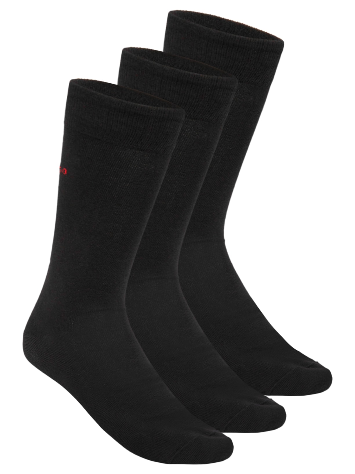 Kit De Meias Masculinas 3 Peças Uni Colors Preto Hugo