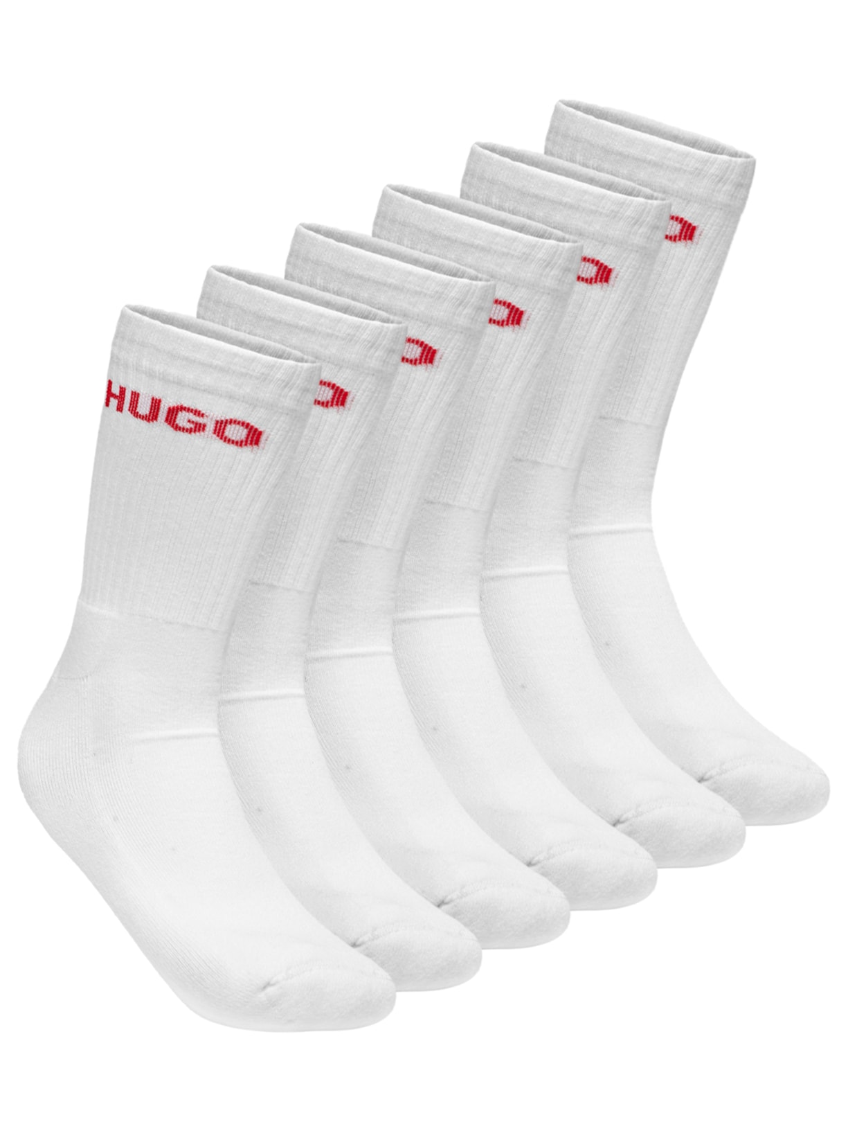 Kit De Meias Masculinas 6 Pares Ribana Logo - Branco