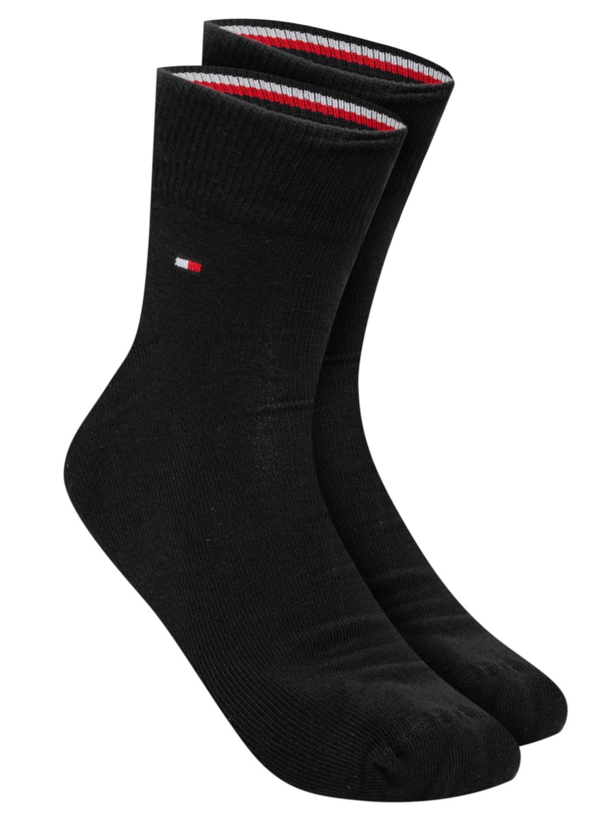 Kit De Meias Masculinas Cano Médio Preto Tommy Hilfiger