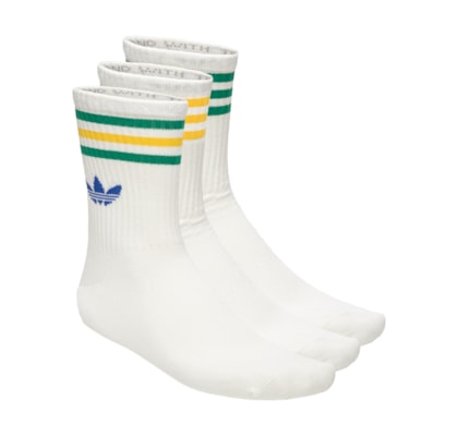 Kit De Meias Masculinas Crew 3 Pares - Branco