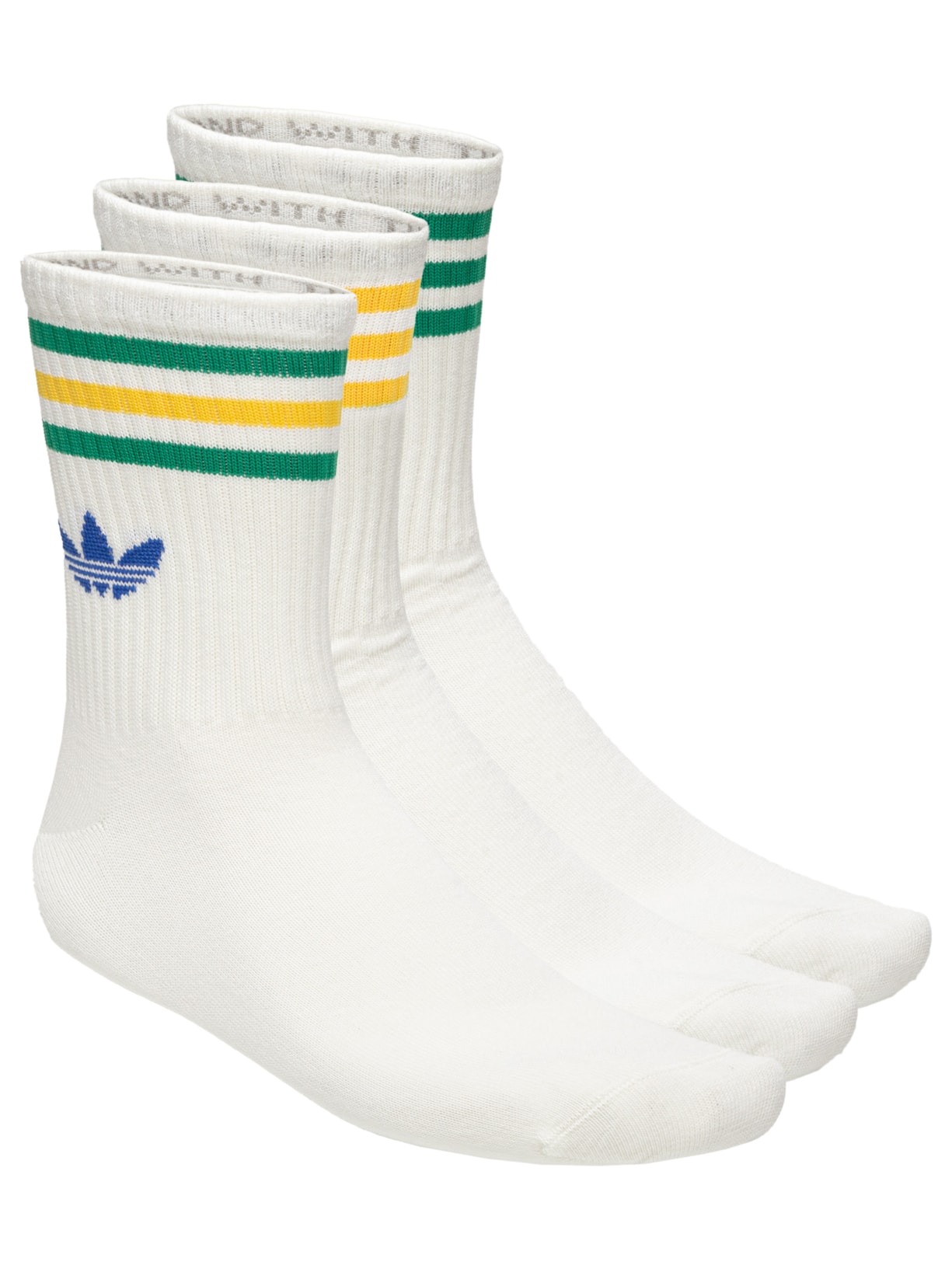 Kit De Meias Masculinas Crew 3 Pares - Branco