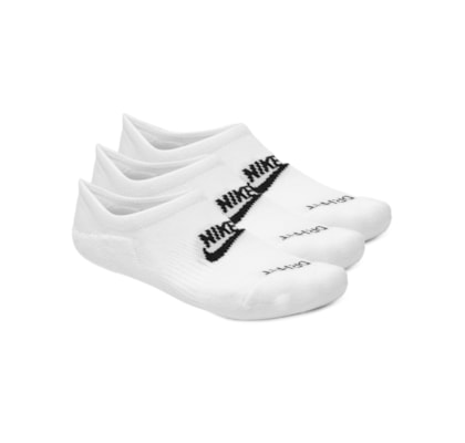 Kit De Meias Masculinas Everyday Cushioned Footie 3 Pares - Branco