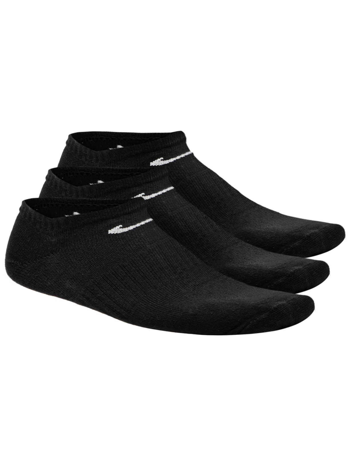 Kit De Meias Masculinas Everyday Lightweight 3 Pares - Preto