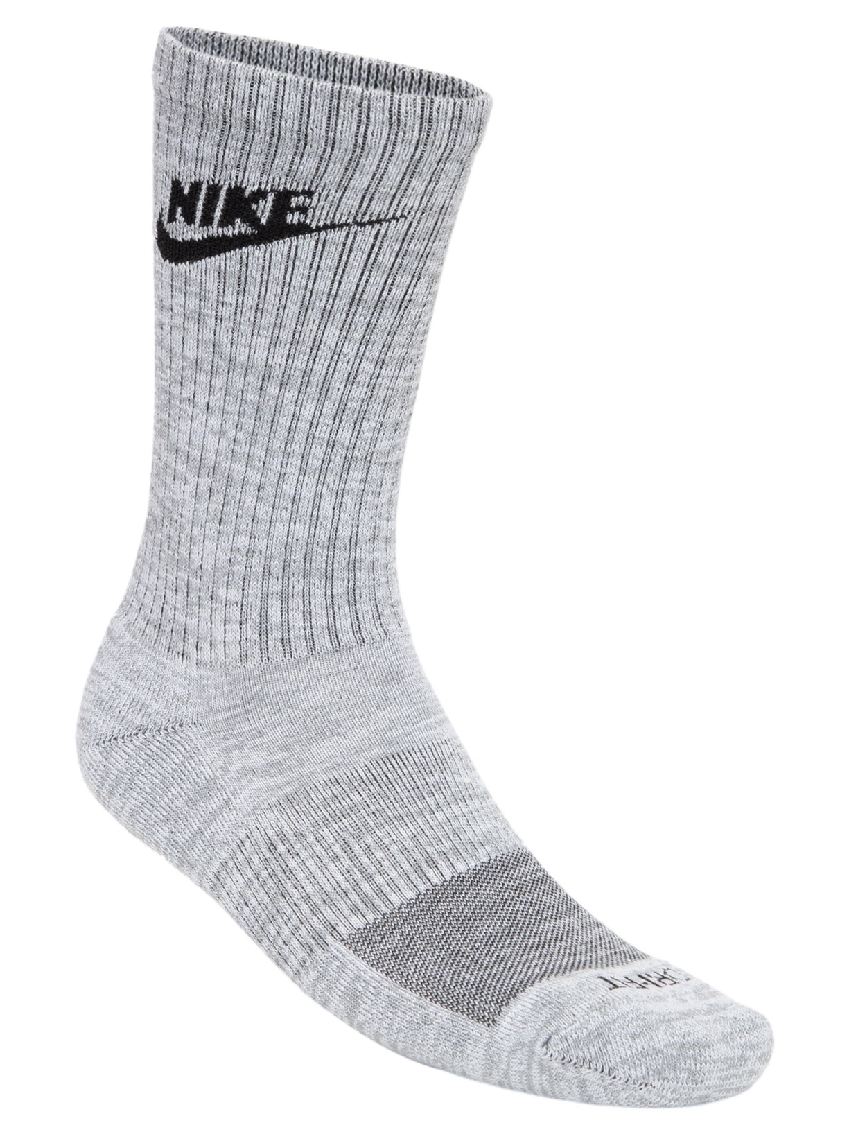 Kit De Meias Masculinas Everyday Plus Cush Crew 2 Pares Cinza Nike