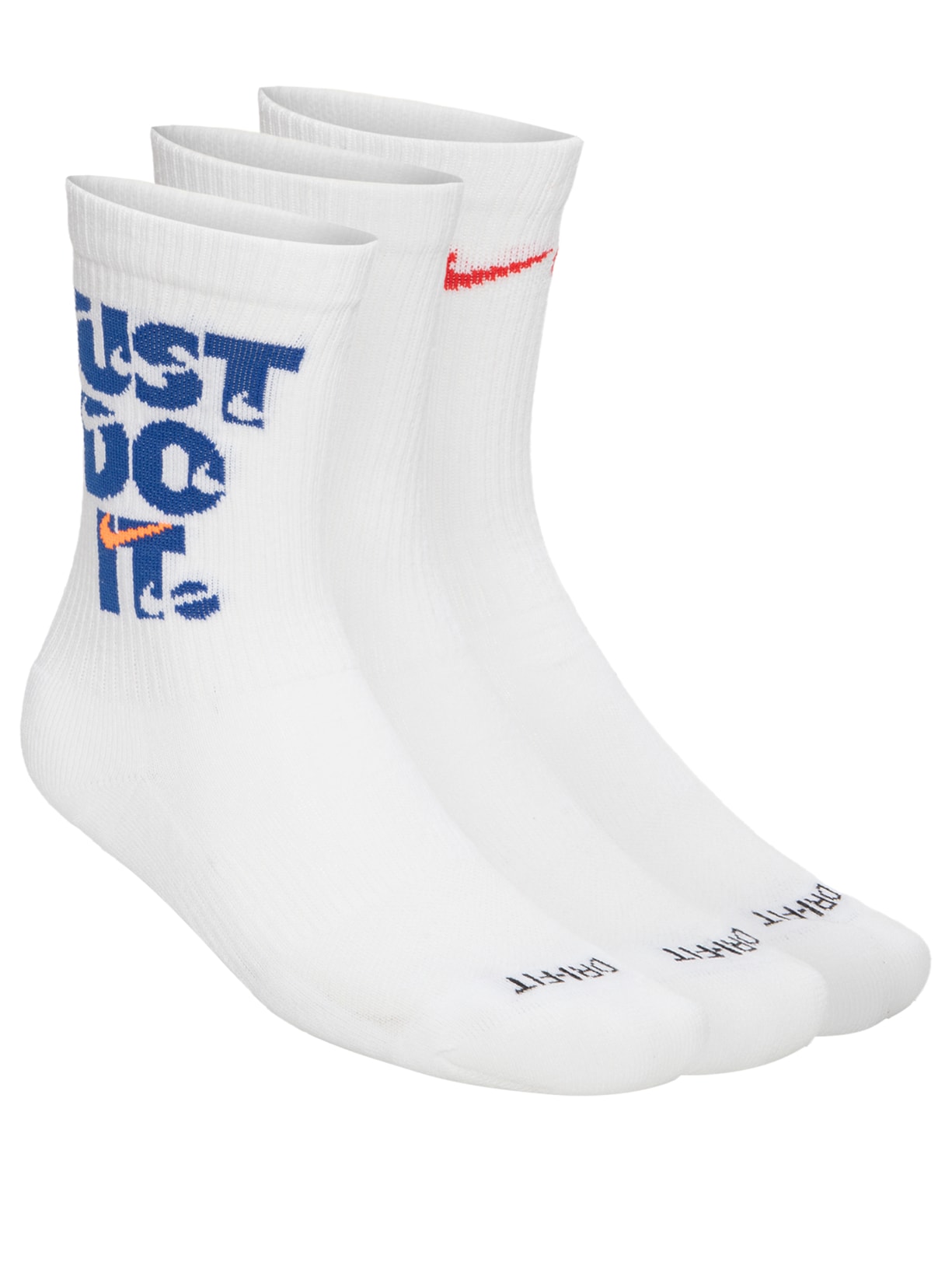 Kit De Meias Masculinas Everyday Plus Cush Crew 3 Pares - Branco