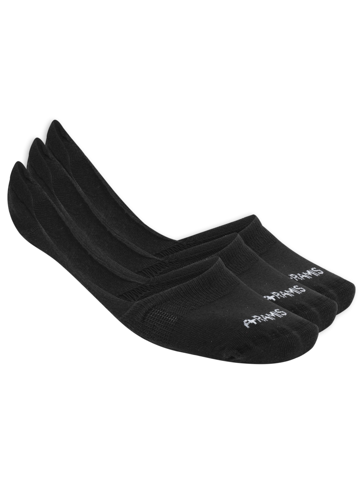 Kit De Meias Masculinas Invisível Algodão 3 Pares - Preto