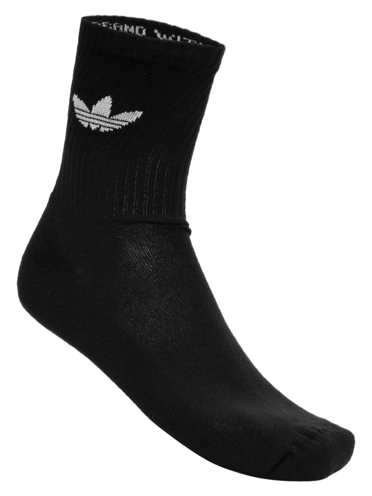 Kit De Meias Masculinas Trefoil Cushion 3 Pares Preto Adidas Originals