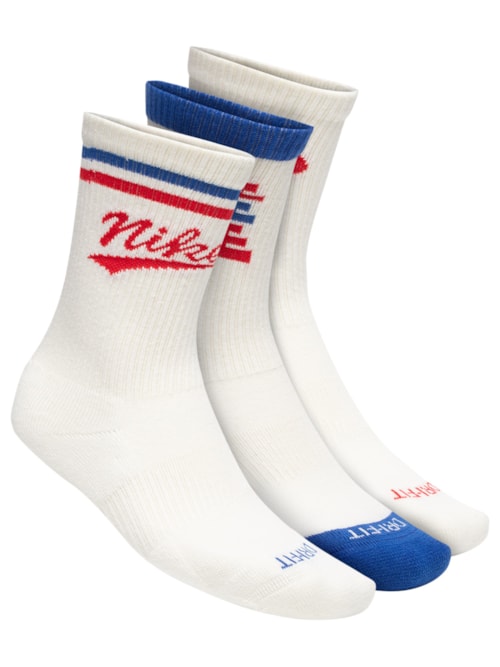 Kit de Meias Unissex Everyday Plus 3 Pares - Off White