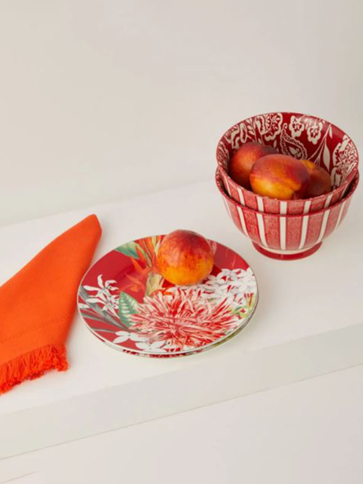 Kit de Prato de Sobremesa Lilibet Vermelho Souq