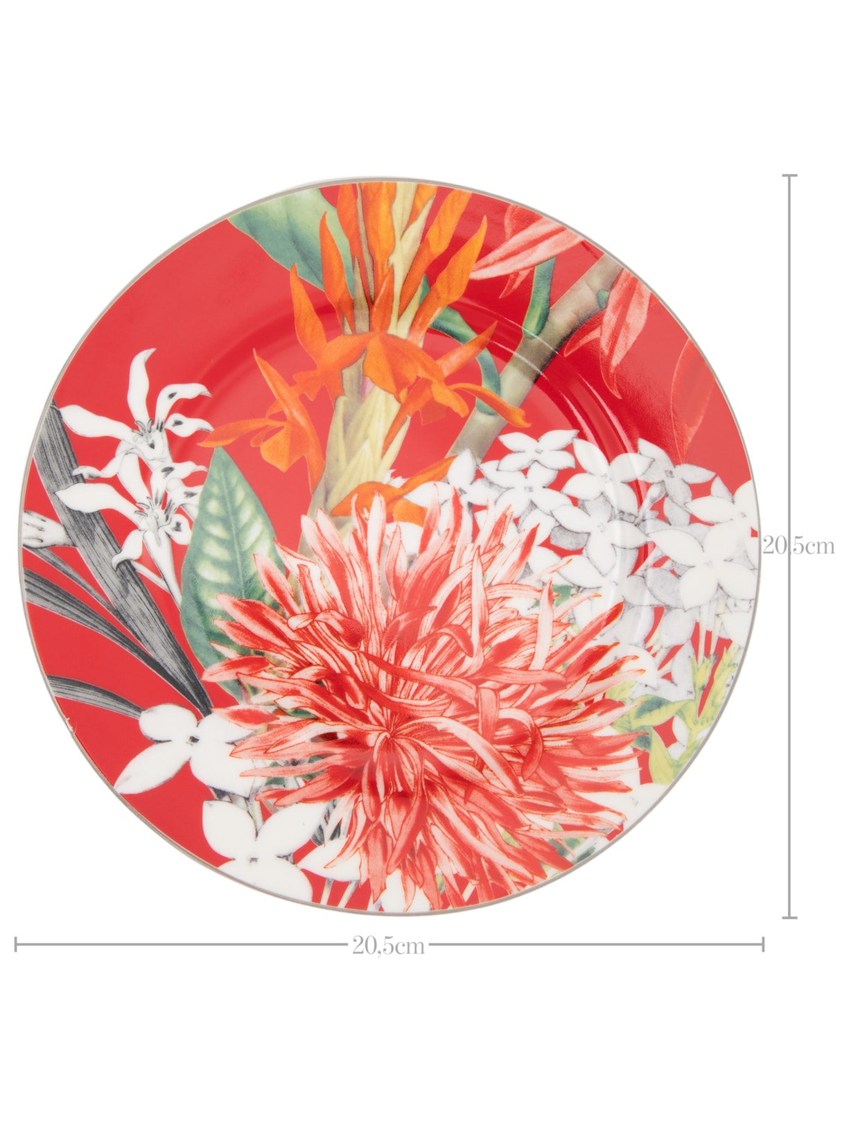 Kit de Prato de Sobremesa Lilibet Vermelho Souq